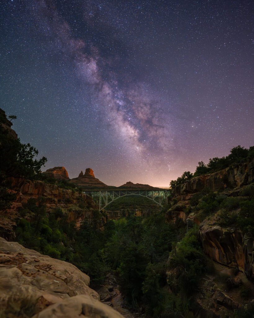 The Milky Way above Midgley Bridge Canyon in Sedona