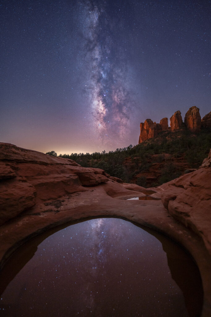 The Milky Way above Sedona's Seven Sacred Pools